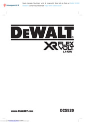 DeWalt XR FLEX VOLT LI-ION DCS520T2 Bersetzt Von Den Originalanweisungen
