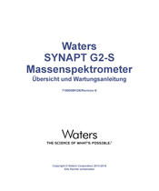 Waters SYNAPT G2-S Übersicht Und Wartungsanleitung
