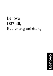Lenovo 67A3-KCC6-WW Bedienungsanleitung