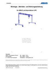 Abus LPK Montage-, Betriebs- Und Wartungsanleitung