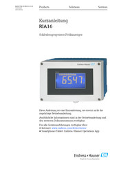 Endress+Hauser RIA16 Kurzanleitung