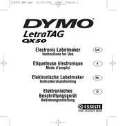 Esselte Dymo LetraTag QX50 Bedienungsanleitung