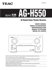 Teac AG-H550 Bedienungsanleitung