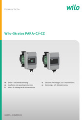 Wilo Stratos PARA-C Einbau- Und Betriebsanleitung