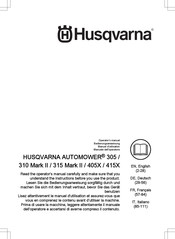 Husqvarna AUTOMOWER 305 Bedienungsanweisung