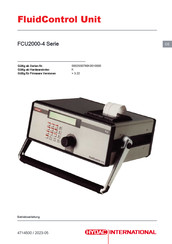 HYDAC International FluidControl Unit FCU2000-4 Serie Betriebsanleitung