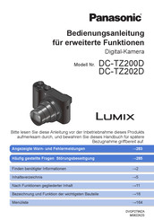Panasonic Lumix DC-TZ202D Bedienungsanleitung Für Erweiterte Funktionen