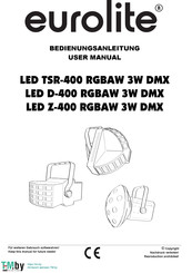 EuroLite LED D-400 RGBAW 3W DMX Bedienungsanleitung