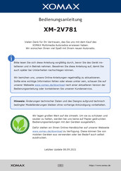 Xomax XM-2V781 Bedienungsanleitung