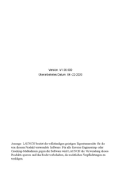 LAUNCH X-431 V+ V4.0 Benutzerhandbuch