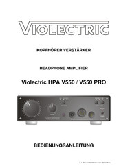Violectric HPA V550 PRO Bedienungsanleitung