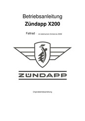 Zundapp X200 Betriebsanleitung