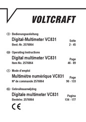 VOLTCRAFT VC831 Bedienungsanleitung