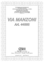 Gessi VIA MANZONI 44885 Installationsanleitung
