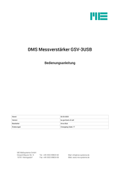 ME-Messysteme GSV-3USB Bedienungsanleitung
