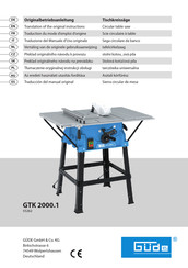 Gude GTK 2000.1 Originalbetriebsanleitung