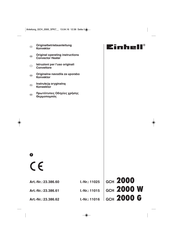 EINHELL GCH 2000 W Originalbetriebsanleitung