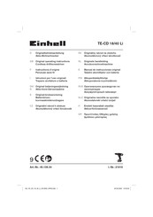 EINHELL TE-CD 18/40 Li Originalbetriebsanleitung