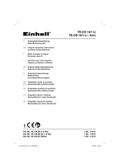 EINHELL TE-CD 18/1 Li-Solo Originalbetriebsanleitung