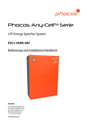 Phocos Any-Cell ESS-L-5kWh-48V Bedienungs Und Installationsanleitung Handbuch