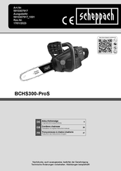 Scheppach BCHS300-ProS Original Bedienungsanleitung