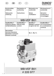 Dungs MB-VEF B01 Gebrauchsanleitung