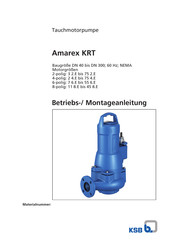 KSB Amarex KRT Serie Betriebs- Und Montageanleitung
