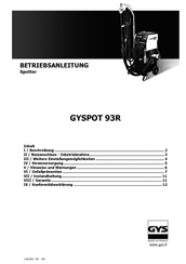 GYS GYSPOT 93R Betriebsanleitung