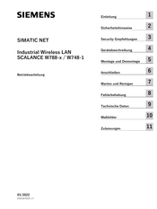 Siemens SIMATIC NET SCALANCE W788 Serie Betriebsanleitung