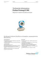 Endress+Hauser Proline Promag H 300 Technische Information