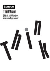 Lenovo ThinkVision T23i-30 Bedienungsanleitung