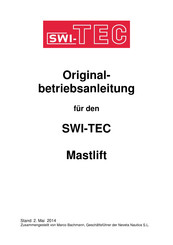 SWI-TEC Mastlift Originalbetriebsanleitung