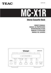 Teac MC-X1R Bedienungsanleitung