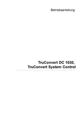 Trumpf TruConvert System Control Betriebsanleitung