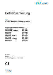 avantor VWR RV2.5+ mit ACC Betriebsanleitung