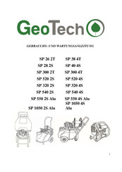 Geotech SP 550 2S Alu Gebrauchs- Und Wartungsanleitung