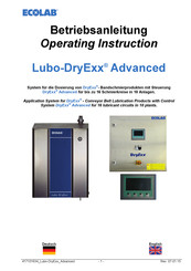 ECOLAB Lubo-DryExx Advanced Betriebsanleitung