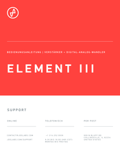 JDS Labs ELEMENT III Bedienungsanleitung