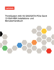 Lenovo ThinkSystem 440-8i SAS/SATA PCIe Gen4 12-Gbit-HBA Installations- Und Benutzerhandbuch