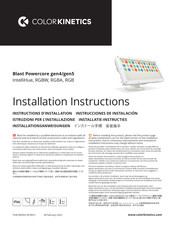 Color Kinetics ColorBlast Powercore gen4 Installationsanweisungen