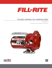 FILL-RITE RD12 Installations- Und Bedienungsanleitung