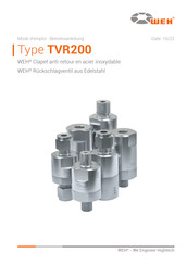 Weh TVR200 Betriebsanleitung