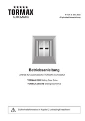 Tormax 2203.HB Betriebsanleitung