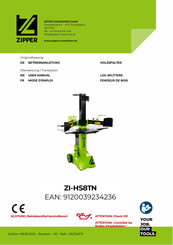 Zipper Maschinen ZI-HS8TN Betriebsanleitung