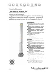 Endress+Hauser Gammapilot M FMG60 Technische Information