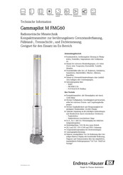 Endress+Hauser Gammapilot M FMG60 Technische Information