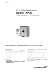 Endress+Hauser Topclean S CPC30 Technische Information