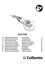 Collomix CMG 2600 Originalbetriebsanleitung