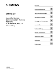 Siemens SIMATIC NET SCALANCE MUM853-1 Betriebsanleitung