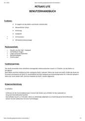 Petsafe LITE Benutzerhandbuch